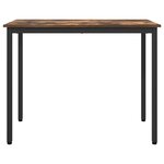 vidaXL table Chêne fumé 100 x 50 x 76 5 cm Bois d'ingénierie et acier