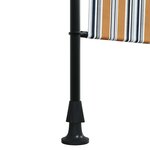 vidaXL Store roulant d'extérieur jaune et blanc 200x270 cm tissu acier