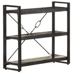vidaXL Bibliothèque à 3 niveaux 90x30x80 cm Bois de manguier massif