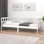 vidaXL Lit de jour Blanc Bois massif de pin 90x190 cm