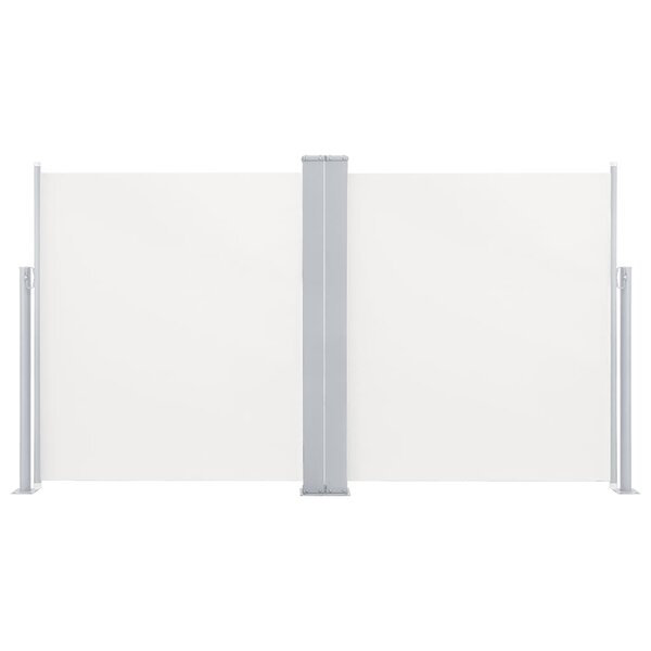 vidaXL Auvent latéral double rétractable de patio 170x600 cm Crème