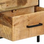 vidaXL Cabinet de chevet 40x35x50 cm Bois massif Mangue brut