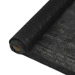 vidaXL Filet brise-vue PEHD 1 5 x 25 m Noir