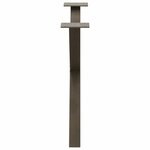 vidaXL Pieds de table basse en forme de X  2 pièces  acier naturel  70 x (42-43) cm