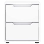 vidaXL Table de chevet VISNES blanc 45x40x50 cm bois d'ingénierie