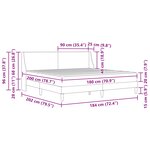 vidaXL Cadre de lit avec matelas Noir 180 x 200 cm Polyester