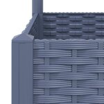 vidaXL Jardinière avec treillis Gris foncé 40x40x121 5 cm PP