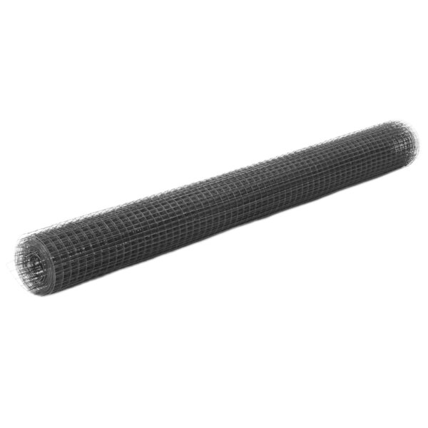 vidaXL Grillage acier avec revêtement en PVC 10x1 5 m gris