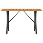 vidaXL Canapé de jardin 3 places coussins et table noir résine tressée