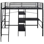 vidaXL Lit avec matelas Noir 200 x 90 cm Métал