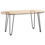 vidaXL Pieds en épingle à cheveux pour table basse 4 pièces Noir 42 cm Acier massif