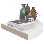 vidaXL Étagères d'angle flottantes 2Pièces blanc brillant 35x35x3 8cm MDF