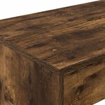 vidaXL Bureau de lit Chêne fumé Bois d'ingénierie 100 x 45 x 75 cm