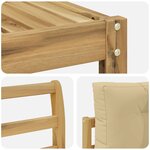 vidaXL Ensemble de canapés d'extérieur 6 pc Blanc et Beige