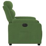 vidaXL Fauteuil inclinable électrique vert clair velours