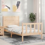 vidaXL Cadre de lit sans matelas 90x200 cm bois de pin massif