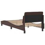vidaXL Cadre de lit sans matelas marron 90x200 cm similicuir