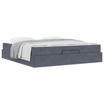 vidaXL Cadre de lit avec matelas avec matelas 2 Pièces Gris Foncé Velours