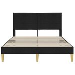 vidaXL Cadre de lit avec tête de lit Noir 160 x 200 cm Tissu