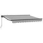 vidaXL Auvent rétractable manuel Anthracite et blanc 3 5 x 2 m