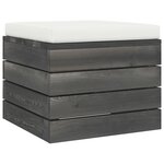 vidaXL Salon palette de jardin 3 Pièces avec coussins Bois de pin massif