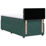 vidaXL Sommier à lattes de lit avec matelas Vert foncé 90x200 cm
