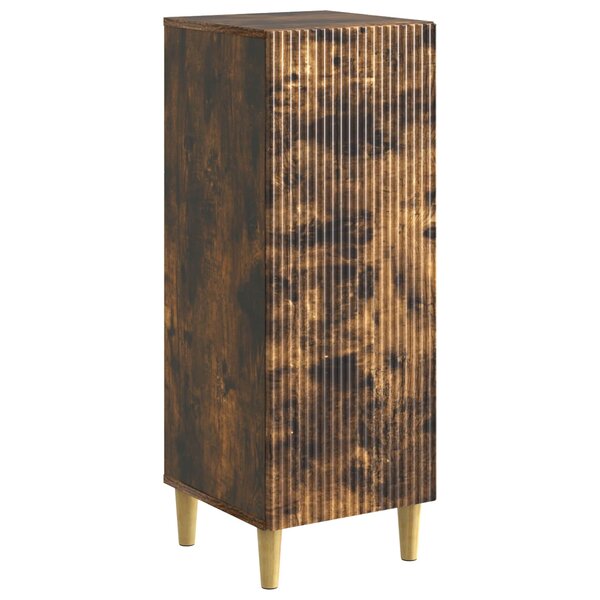 vidaXL Buffet Chêne fumé 33 x 34 5 x 90 cm Bois d'ingénierie
