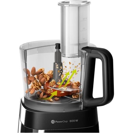 Robot Compact Viva Collection - PHILIPS HR7510/10 - Noir - 800W, avec blender 1L et presse-agrume