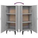 vidaXL Buffet Sonoma gris 34 5x34x90 cm Bois d'ingénierie