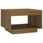 vidaXL Table basse marron miel 50x50x33 5 cm bois de pin massif
