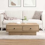 vidaXL Table basse chêne artisanal 90 x 90 x 28 cm Bois d'ingénierie