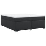 vidaXL Sommier à lattes de lit avec matelas Noir 200x200 cm Similicuir