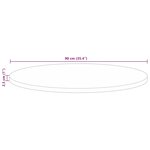 vidaXL Dessus de table Ø 90x2 5 cm rond bois massif de récupération