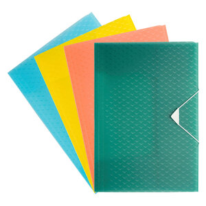 Chemises à élastiques 3 rabats plastique format a4 - esselte colour’breeze - assorties - lot de 20