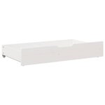 vidaXL Tiroirs sous le lit 2 Pièces blanc 90x55x17 cm bois de pin massif