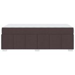 vidaXL Cadre de lit avec matelas Marron foncé 90 x 190 cm tissu