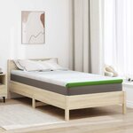 vidaXL Coussins de Matelas Blanc et vert 120 x 200 cm