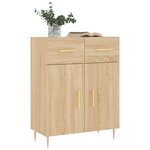 vidaXL Buffet chêne sonoma 69 5x34x90 cm bois d'ingénierie