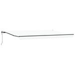 vidaXL Auvent Rétractable Blanc 500 × 350 cm Tissu et Aluminium