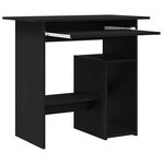 vidaXL Bureau chêne noir 80x45x74 cm bois d'ingénierie