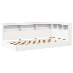 vidaXL Lit Bibliothèque Blanc 100 x 200 cm Bois d'ingénierie