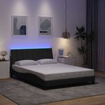 vidaXL Cadre de lit sans matelas gris foncé 120x200 cm tissu