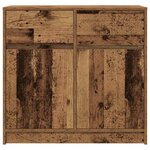 vidaXL Buffet avec tiroir vieux bois 80x34x76 cm bois d'ingénierie