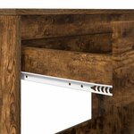 vidaXL Bureau avec tiroir avec tiroir Chêne Fumé 100 x 50 x 78 cm
