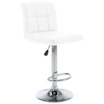 vidaXL Tabourets de bar lot de 2 blanc similicuir