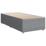 vidaXL Sommier à lattes de lit et matelas Gris clair 90x190 cm Tissu