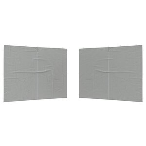 vidaXL Mur de tente de fête 2 Pièces Gris clair 400 x 195 cm PE et acier