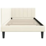 vidaXL Cadre de lit d'angle Crème 90 cm x 200 cm tissu