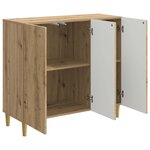 vidaXL Buffet Chêne artisanal 89 x 34 5 x 80 cm Bois d'ingénierie