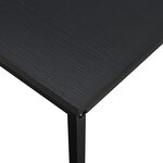 Bureau poste de travail d ordinateur table métal et MDF 120 cm noir 03_0003512